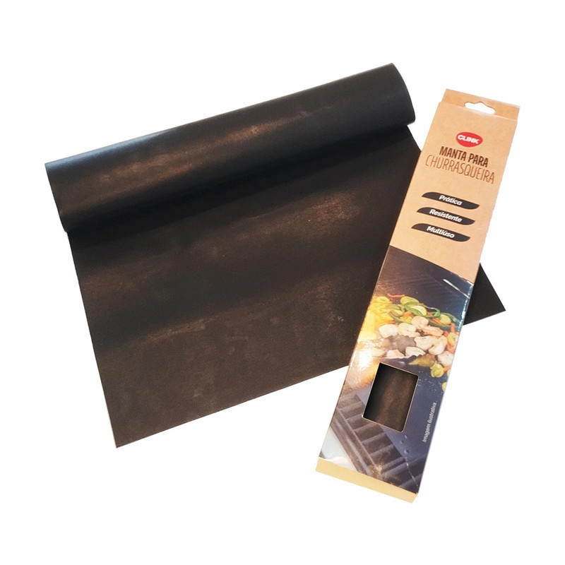 Manta Teflon Antiaderente Churrasqueira 40x33cm retangular Reutilizável Resistência Durabilidade