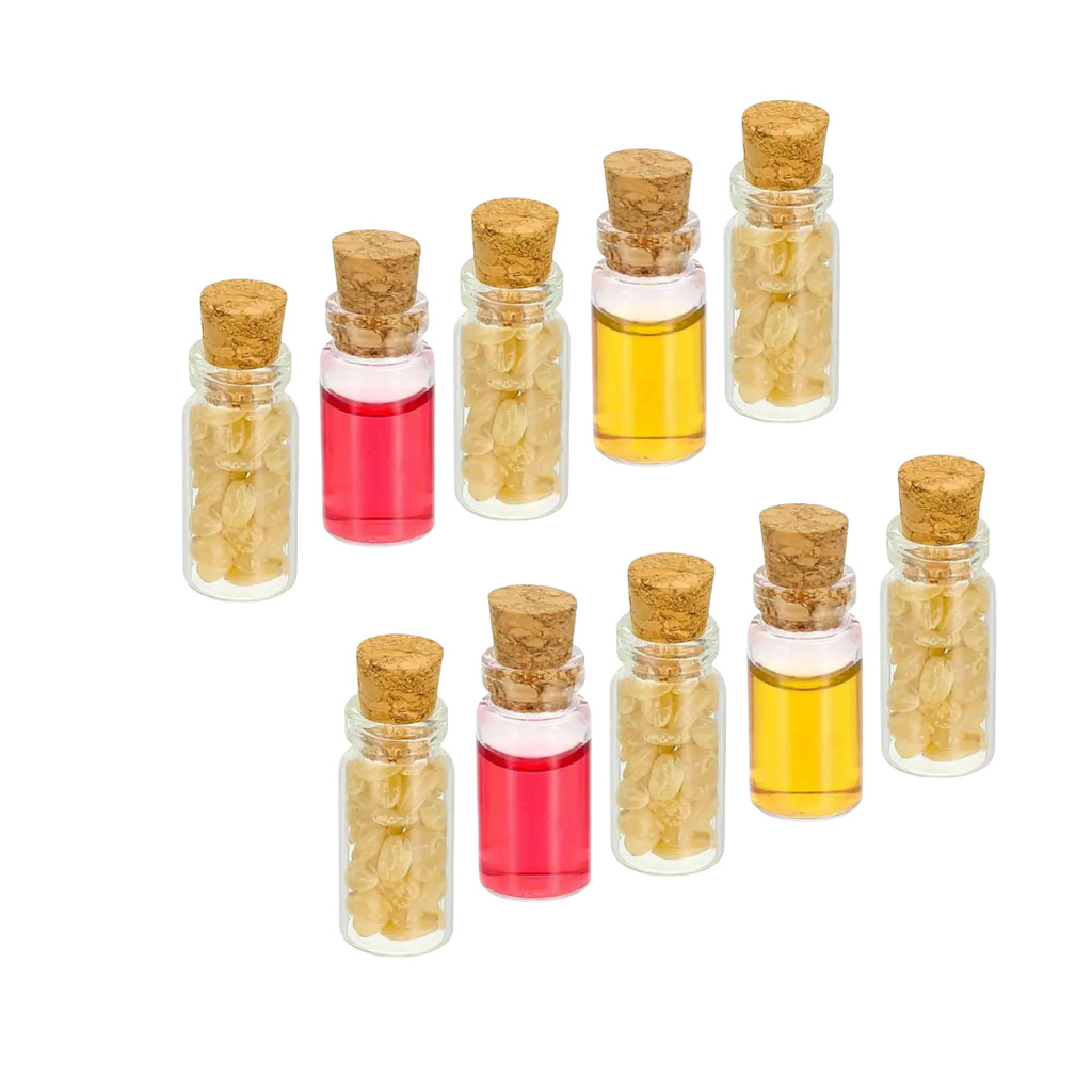 Kit 10 Mini Garrafas de Vidro com Tampa – para DIY, Artesanato, Decoração e Lembrancinhas
