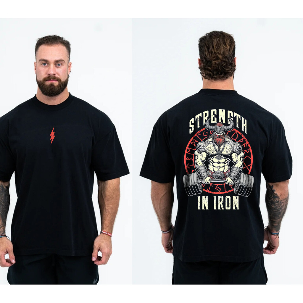 Camisa Oversized Academia Viking Gym Musculação Camiseta Streetwear 100% Algodão Estilo e Conforto