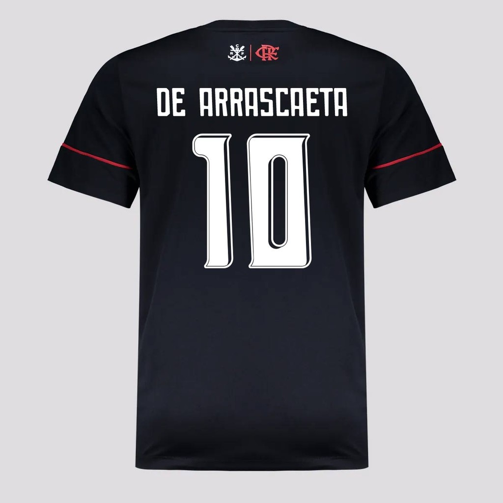 Camisa Flamengo Canastra 10 De Arrascaeta Infantil Preta em Oferta na Shopee