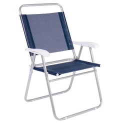Cadeira de Praia Mor Master Plus 2112 Alumínio Dobrável Proteção UV
