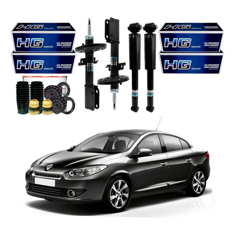 Kit Amortecedor Dianteiro Traseiro Fluence 2.0 2010 A 2014