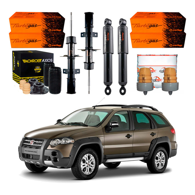 Kit Amortecedor Dianteiro Traseiro Palio Adv 1.8 2008 A 2019