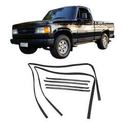 Jogo de Canaletas com Pestanas das portas dianteiras Gm Chevrolet A20 C20 D20 D40 1986 A 1997 KIT