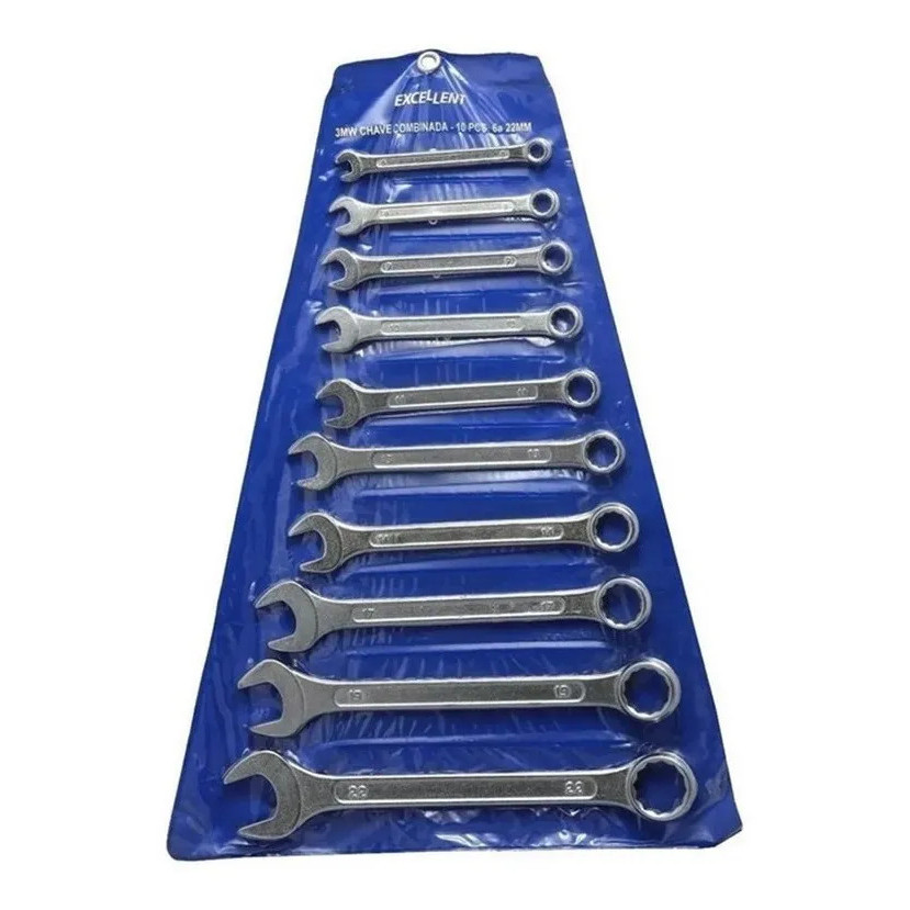 Jogo De Chave Combinada 12 Peças 6mm a 22mm Profissional Eda