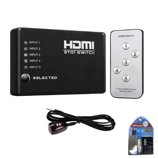 CHAVEADOR HDMI 1.4 3D DMD - 5X1
