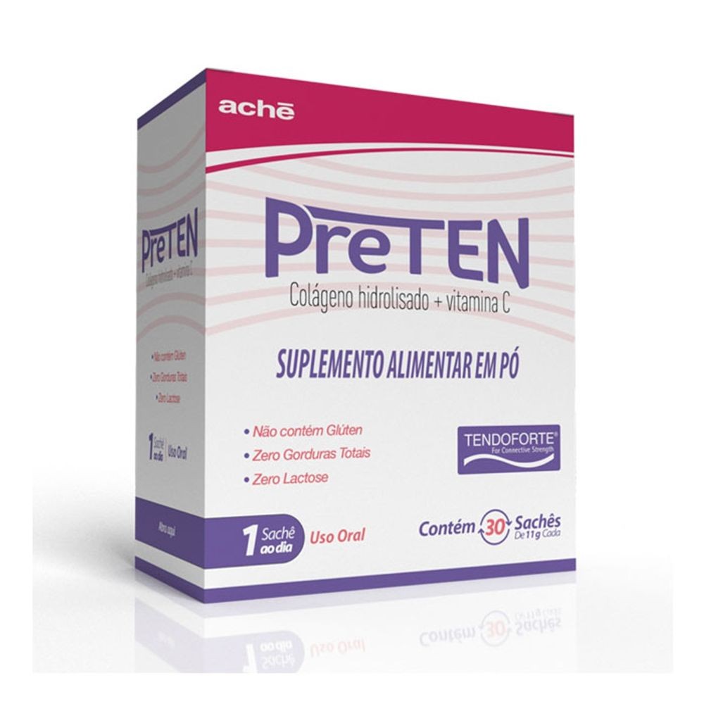 Suplemento Alimentar em Pó Preten Colágeno e Vitamina C - 30 Sachês Aché