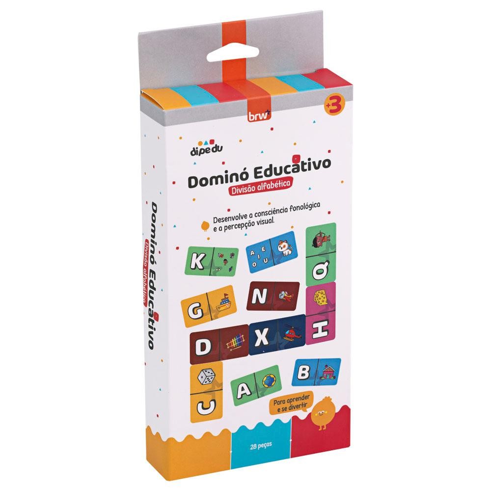 Jogo Dominó Educativo Divisão Alfabética 28pçs Dipedu BRW