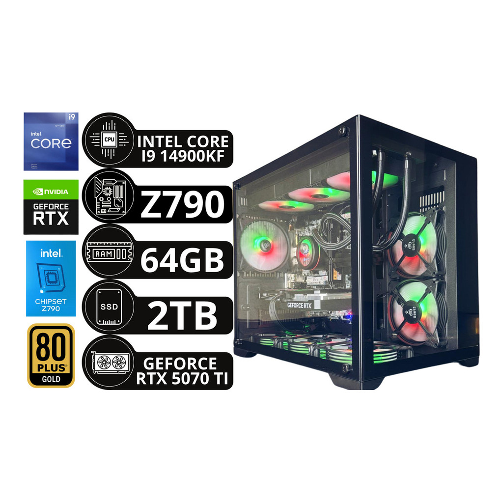 Pc Gamer Intel I9 14900kf Z790 Asus Tuf 64gb Ddr5 Rtx 5070 Ti Ssd 2tb