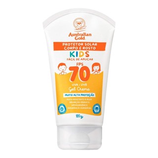 Protetor Solar Australian Gold Kids 120Gr Fps70 Gel Creme em Oferta na Shopee