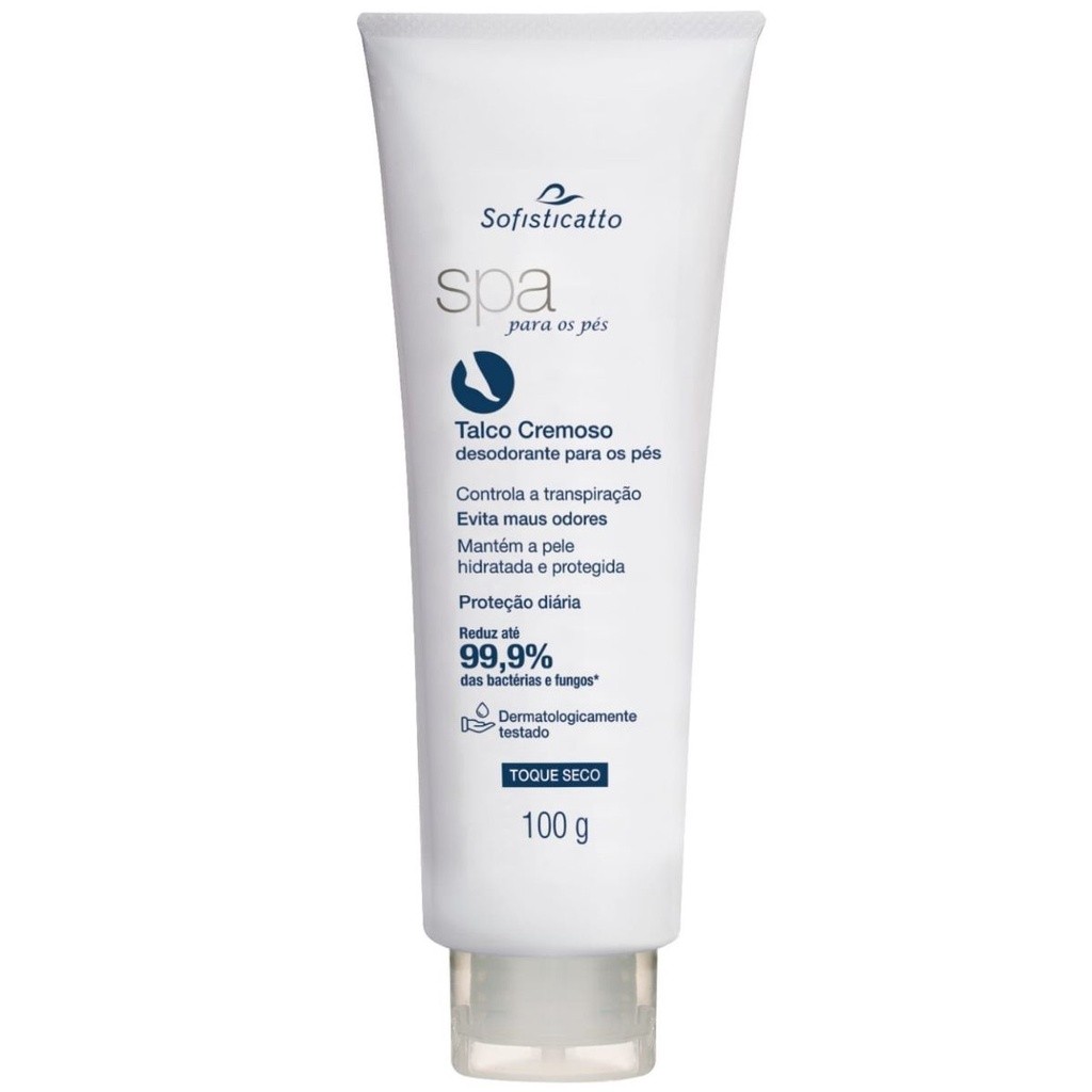 Creme Desodorante de Pé Elimina Chule Fungos Mau Odores  Talco Cremosol 100G