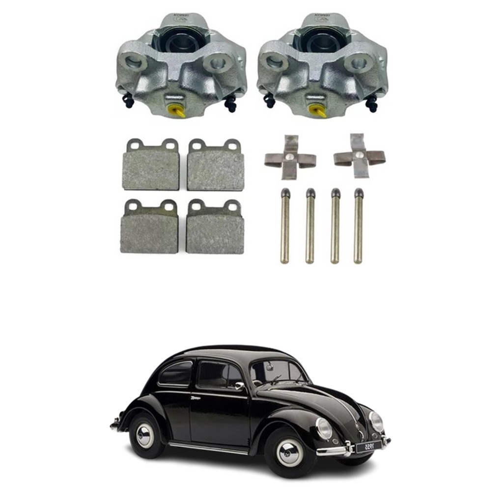 2  Pinça   Freio  Diant.  Fusca  Com  Pastilha E Travas Novo