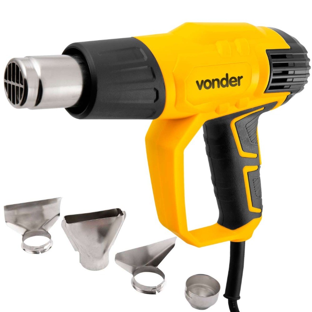 Soprador térmico 1500W 300 a 500 °C 2 estágios com acessórios  - STV 150N Vonder