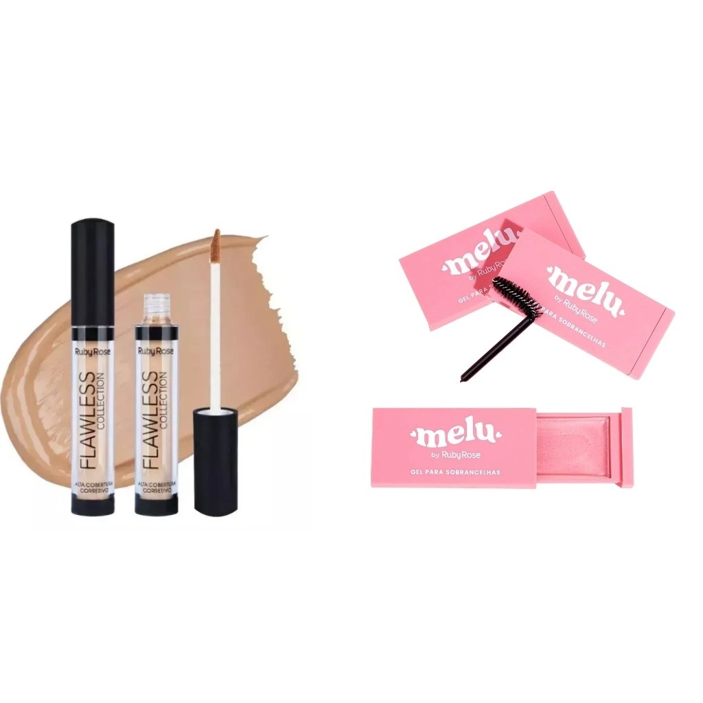 Corretivo Flawless Naked Ruby Rose - conjunto de beleza