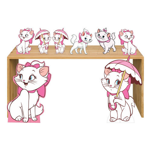 Kit Display De Chão Gata Marie 8 Peças Corte Rente Totens