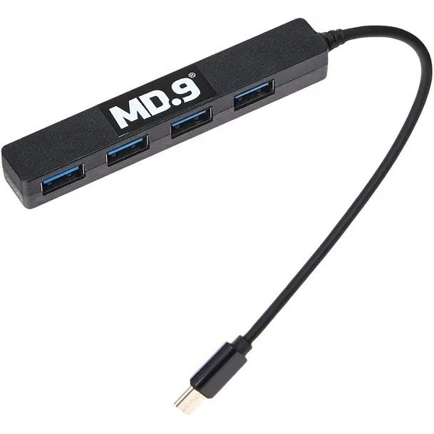 Hub Usb 4 Portas 3.0 - Tipo C  Preto - Md9 - 9250