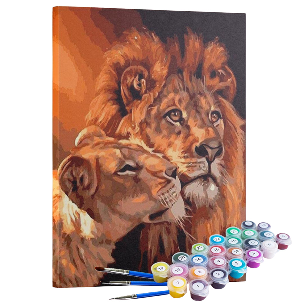 Kit Pintura Terapêutica - Casal de Leões