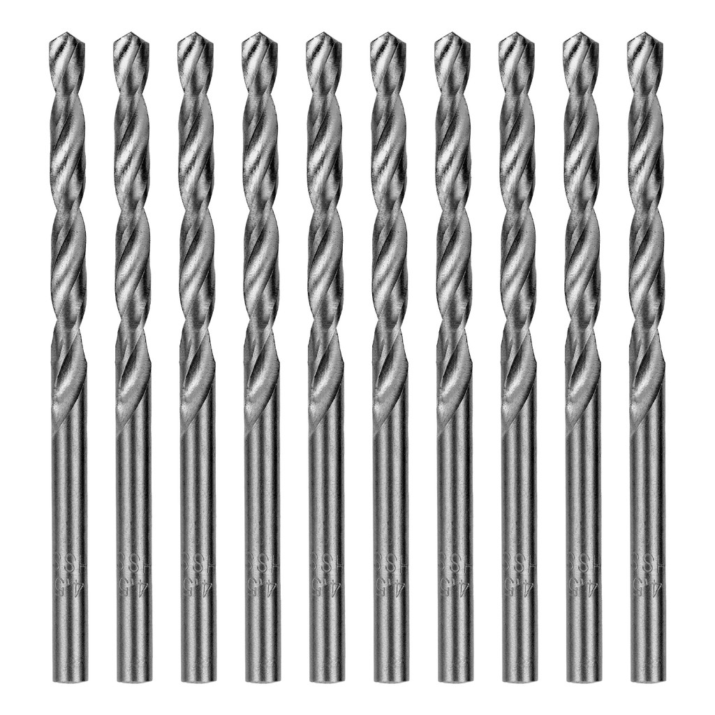 BROCA ACO RAPIDO STANDARD, PARA METAL, POLIDA, HASTE CILINDRICA, 4,5MM, 10PCS // MTX