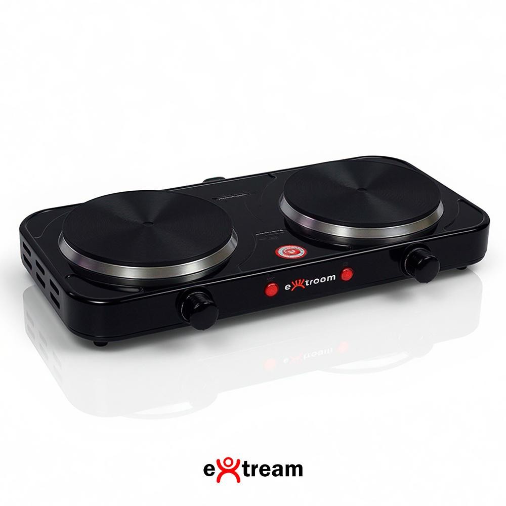 Imagem Fogão Elétrico Portátil Cooktop 2 Bocas 2000W Extream