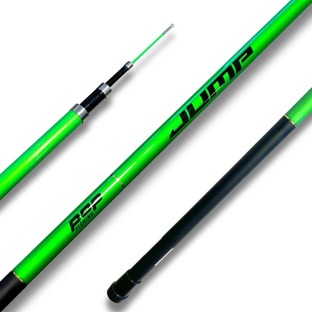 Vara Telescópica 5m Jump Gomo Longo Tucunaré Traíra Fibra Vidro Pop Fishing