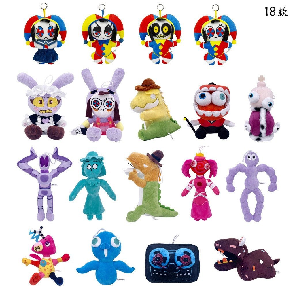 Incrível Pelúcia do Circo Digital, O Incrível Brinquedo de Pelúcia Digital, Palhaço de Circo, Boneco de Anime, Bonecos P