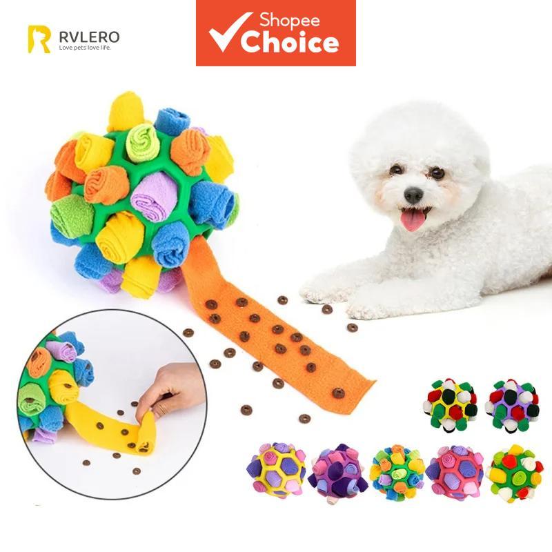 Bola interativa para cães, brinquedo puzzle portátil com quebra-cabeça de cheiros, comedouro lento multifuncional, bola