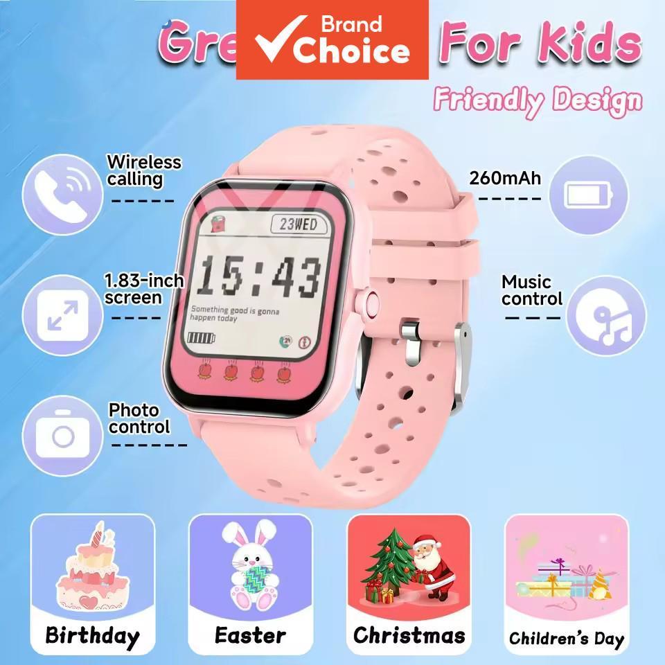 Novo Smartwatch com Tela HD de 1,83, Chamada Bluetooth, Assistente de Voz, Controle de Música, Rastreador Fitness para