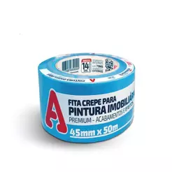 Fita Crepe Adere Azul Neon Pintura Imobiliária 45mmX50m