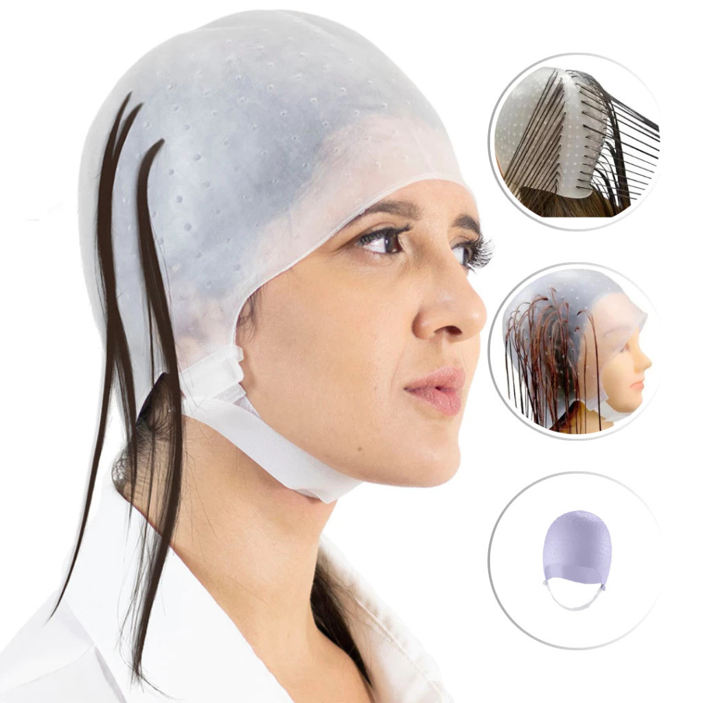 Touca de Silicone Profissional Para Luzes 1800 Furos