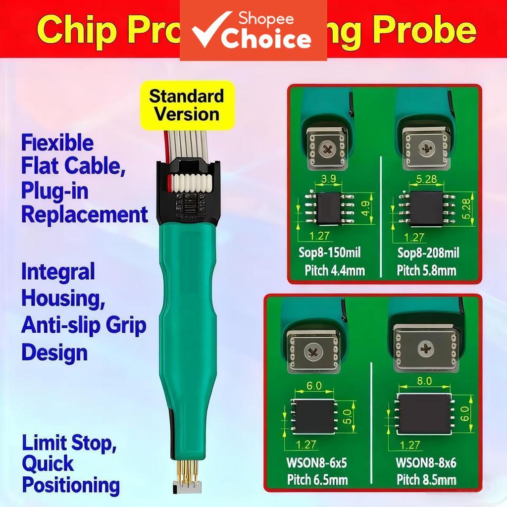 Pino de Mola de Programação de Chip SOP8 WSON8 para Programador BIOS EEPROM Cabo 1 Unidade