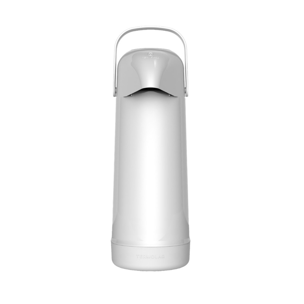 Garrafa Térmica Termolar Magic Pump Branca 1L Conservação Quente e Frio — imagem 2 de 2
