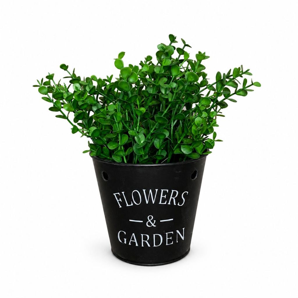 Arranjo Garden Preto Eucalipto Artificial Decorativa