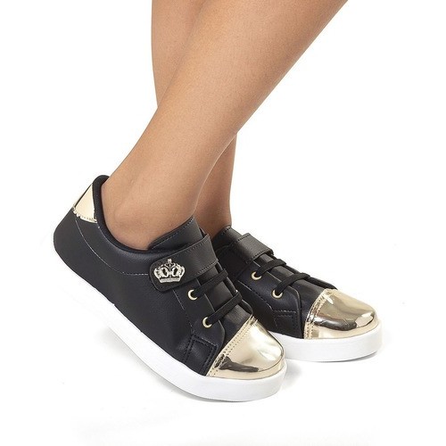 Tênis Infantil Feminino Casual Cadarço Sapatênis Menina Moda