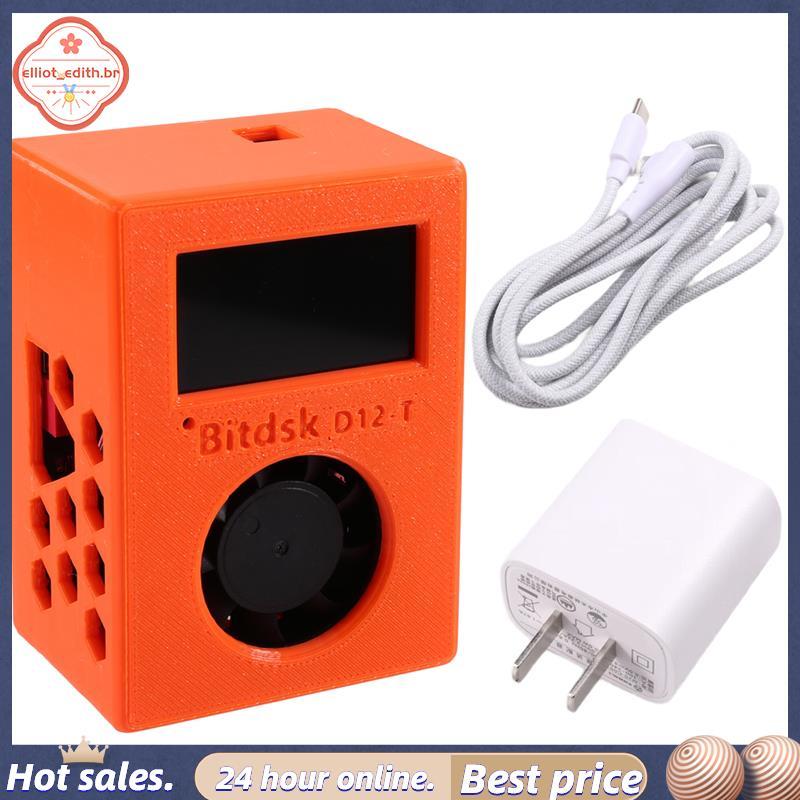 Bitdsk D12 T 200Gh/S BTC Miner Bitcoin ASIC Solo Mineração Com Display Inteligente Para Blockchain Network US Plug