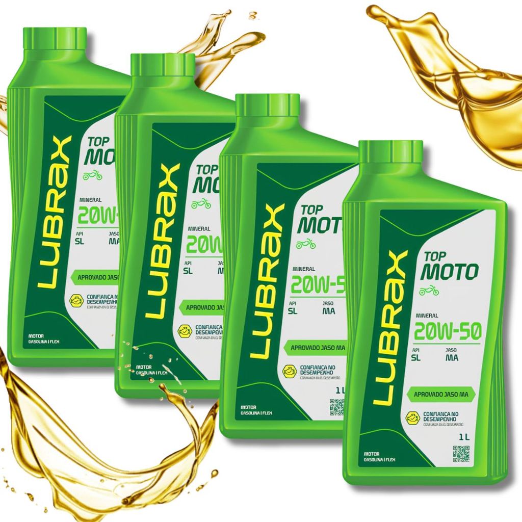 Óleo Lubrax 20w50 Mineral Top Moto 4 Tempos (4 Litros)