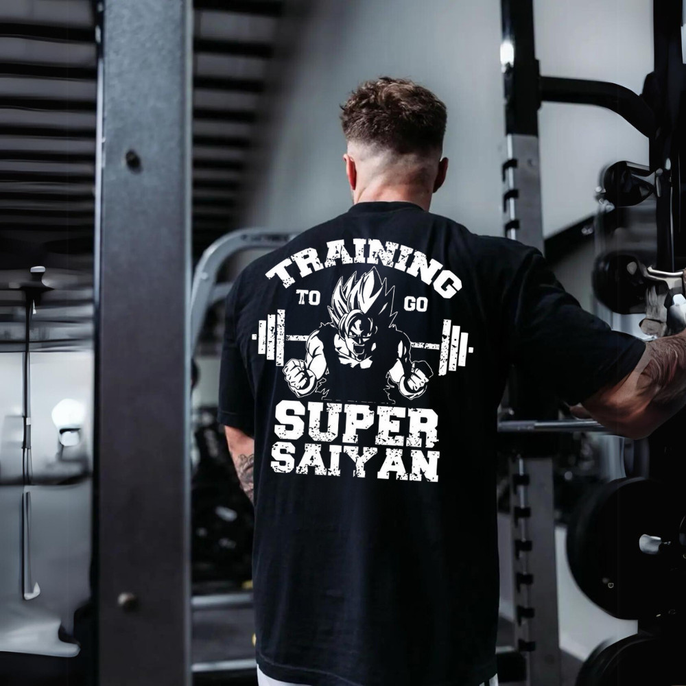 Camiseta Oversized Dragon Ball GYM Varias Estampas Camisa Masculina Academia Lançamento