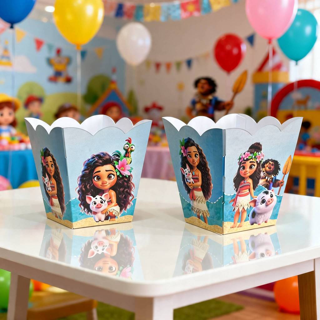 Cachepot Moana IA Festa Infantil Lembrancinha Decoração