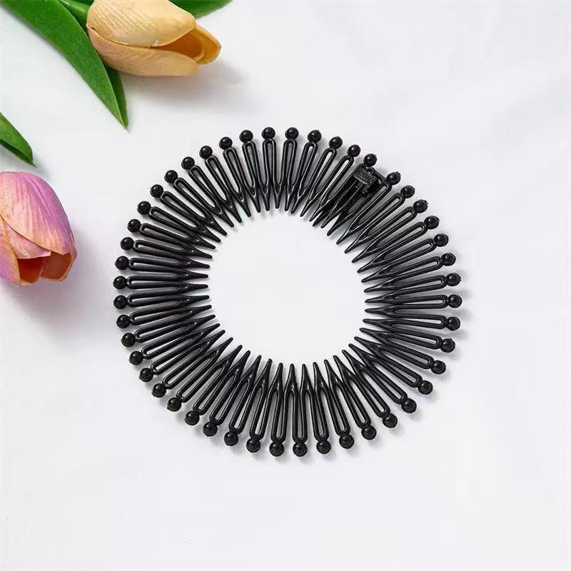 KIT 2 a 12 Unidades Tiara Bell Com Bolinha Preta Para Cabelo Grampo Pente Faixa Flexível Unisex Pronta Entrega