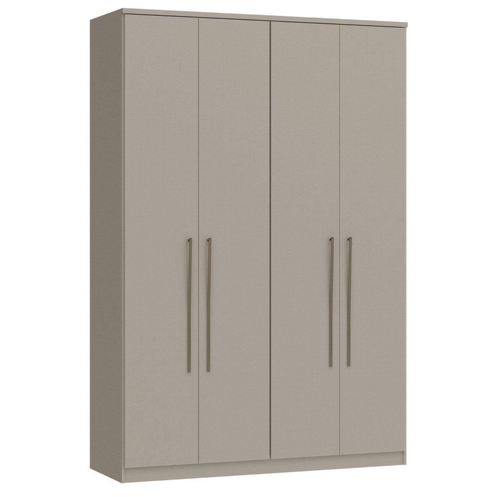 Guarda-Roupa Modulado 4 Portas Elegance Cinza/Níquel Níquel
