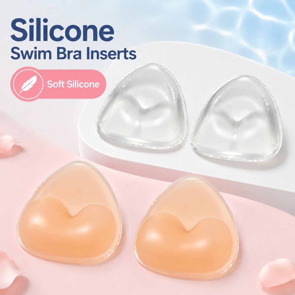 Almofadas De Sutiã De Silicone Triangular , Peito Transparentes Para Roupas Íntimas Diárias , De Ginástica E Presente