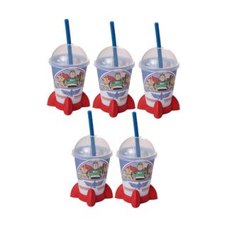 Kit 5 Copos Toy Story Woody Buzz Jessie Foguete Lembrancinha Aniversário Festa Infantil Plasútil