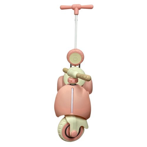 Moto Elétrica Infantil Rosa Empurrador Bateria 6V Diversão Segurança