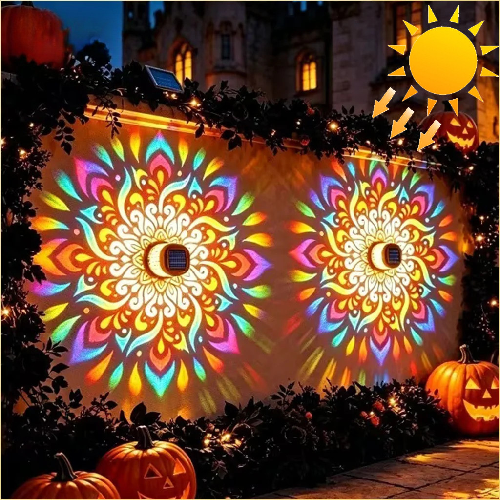 Luz De Parede De Girassol Movida A Energia Solar , Jardim Ao Ar Livre , Arandela Decorativa , Pátio , Cerca , Caminho , 