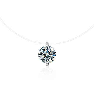 Sterl prata esterlina Moissanite sereia lágrimas colar simples pingente criativo invisível linha de pesca clavícula corr