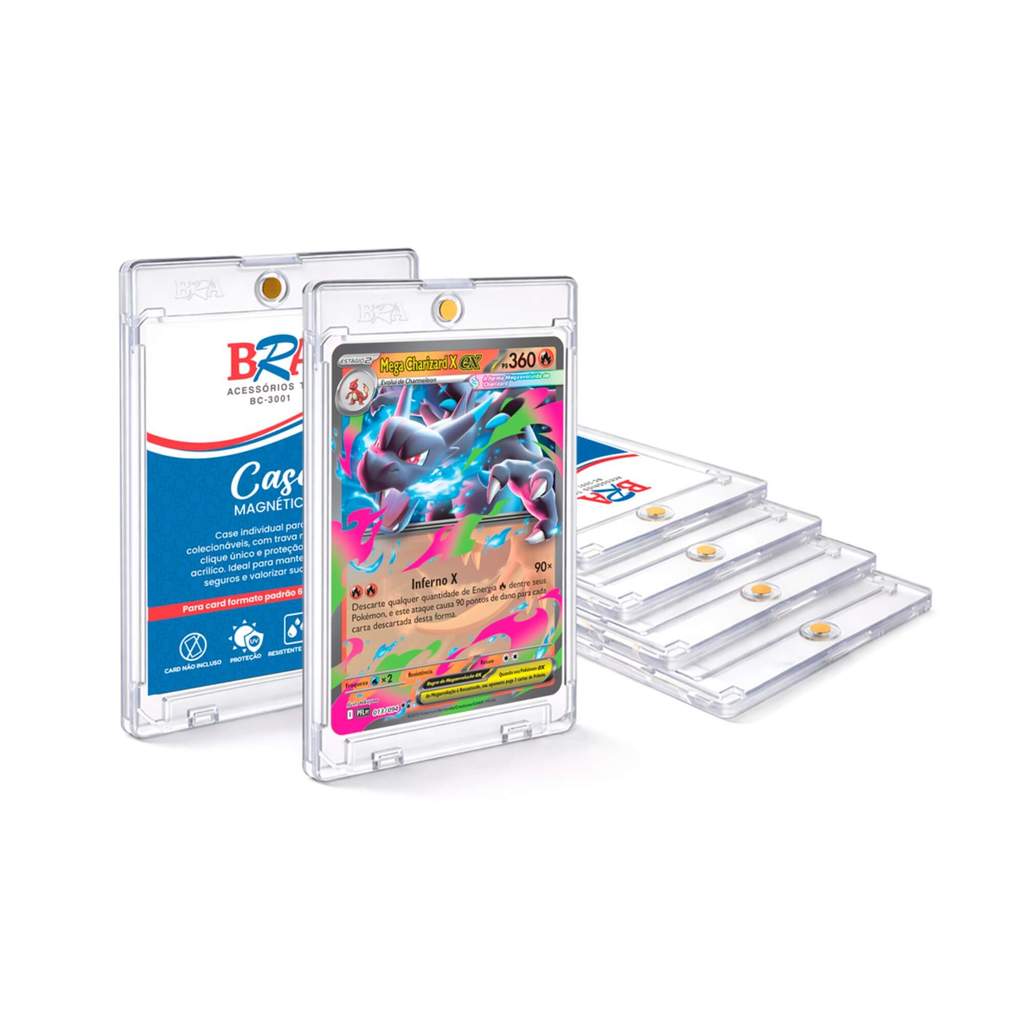 Case Magnético Para Cards 7mm Proteção Premium C/ Imã BRA BC-3001
