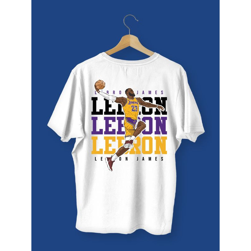 Camiseta Masculina Feminina Oversized Estampa LeBron James Lakers Basquete Streetwear Camiseta Casual Esportiva Estampa