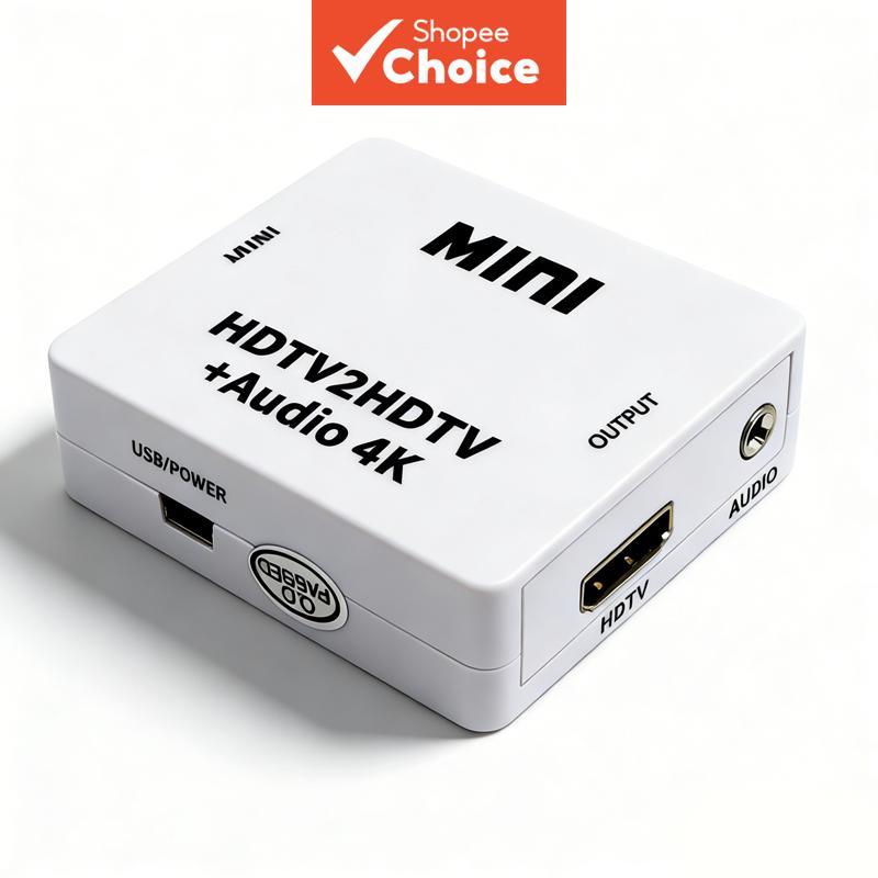 Conversor HDMI 1080p com adaptador extrator de áudio e saída de áudio estéreo de 3,5 mm para TV Box PC Elite