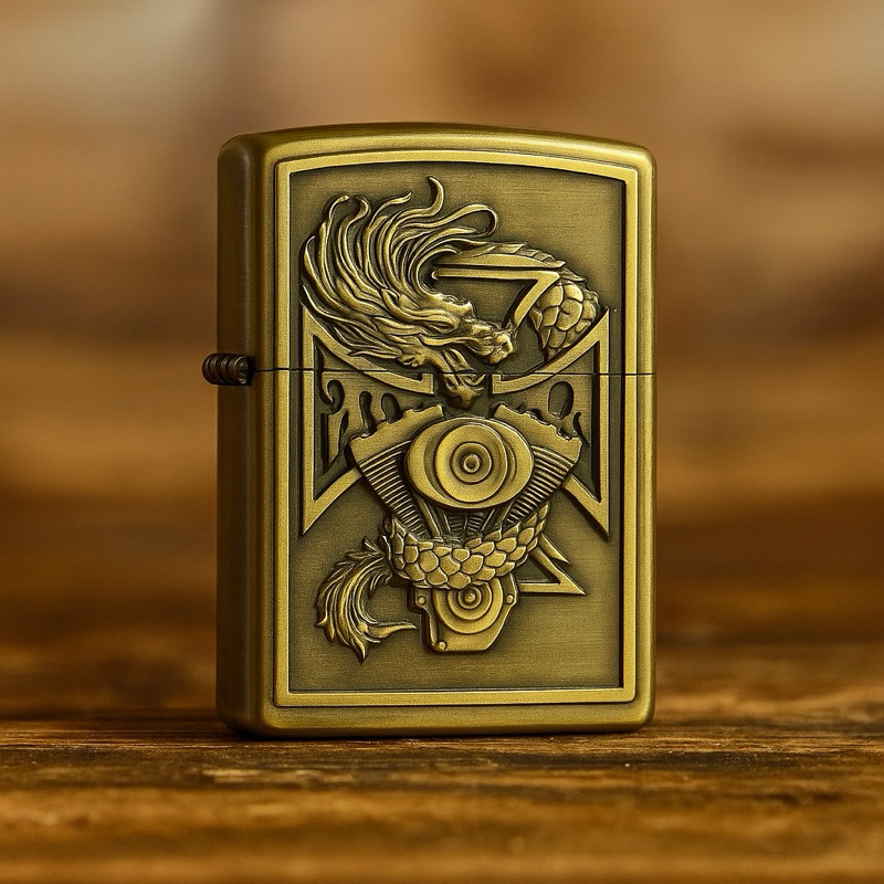Isqueiro Metálico Tipo Zippo – Estilo Clássico e Recarregável Sortido SEM FLUIDO