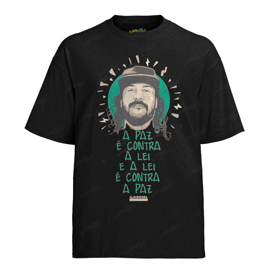 Camiseta Algodão Unissex Gabriel o Pensador Cachimbo da Paz Camisa Masculina T-Shirt Feminino