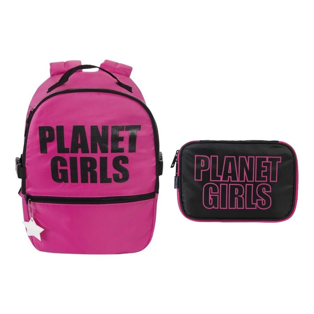 Kit Mochila de Costas + Estojo Dermiwil 60791 Planet Girls